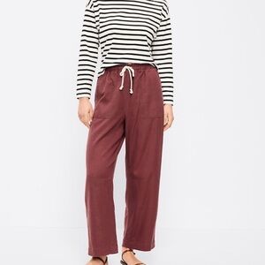 Old Navy Drawstring Pants in Burgundy